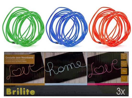 BRILITE neon lighting strips 3 colors x 3m